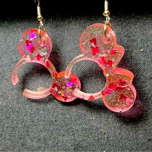 Handmade, Mickey Minnie ears earrings